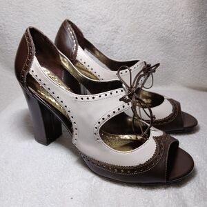 BCBGirls Brown and Cream Heels